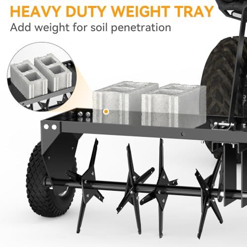 YINTATECH 48 Inch Plug Aerator Tow Behind, Pull Behind Core Aerator Tool