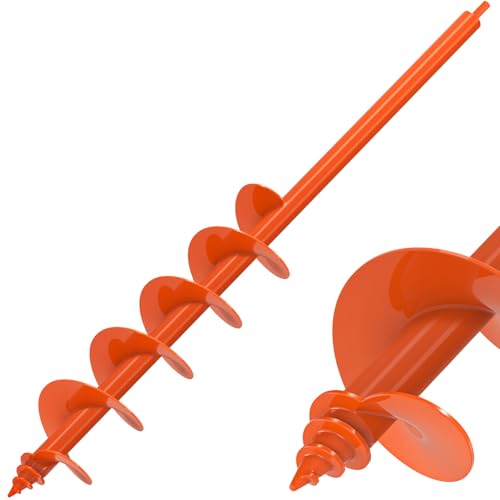 Insaga Threaded Auger Drill Bit for Planting, 4''x 32'' Drill Augers for Digging Holes with Self-Tapping Screw, 3MM Heavy Duty Garden Auger Drill Bit for Planting, Dirt Bulb Plant Auger for Drill - size: 4x32''