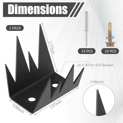 Yaocom 12 Pcs Anti Climb Spikes Security Fence Wall Metal Outdoor, Mountain