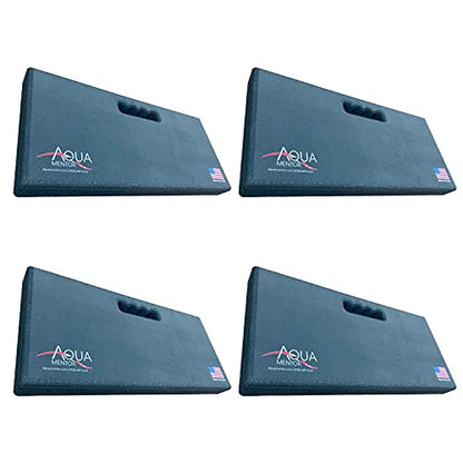Aquamentor Kneeling Pad - Made in The USA - Firm, Durable and Thick Garden or Mechanics Foam Kneeling Pad, Great for Use Around The House, Garden, Job or Shop(17.5” x 8.0” x 1.5”, Black, 4-Pack) - size: 17.5" x 8" x 1.5" (4-Pack)