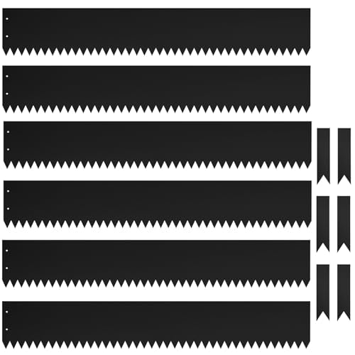 20ft. 40" L × 6" H Metal Landscape Edging, 6 Pack Garden Border - color: Black, size: 6 Inch