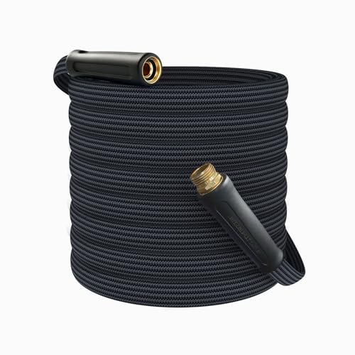 Flexible Garden Hose 50 FT,Non-Expanding Lightweight Water Hose, Kink-Free & Burst-Resistant up to 1000PSI, Durable All-Weather Hose for Yard, Lawn, Car Wash & Commercial Use