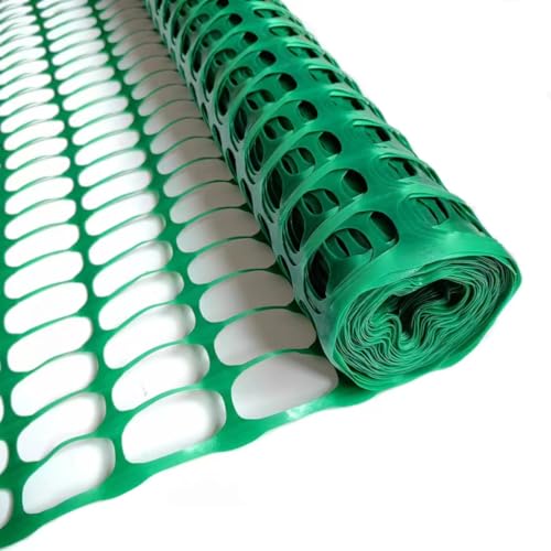 PotatoLife 4'x50' Plastic Mesh Fence Extra Strength with Zip Ties, Green - color: Green, size: 4' x 50' (Extra Strength)