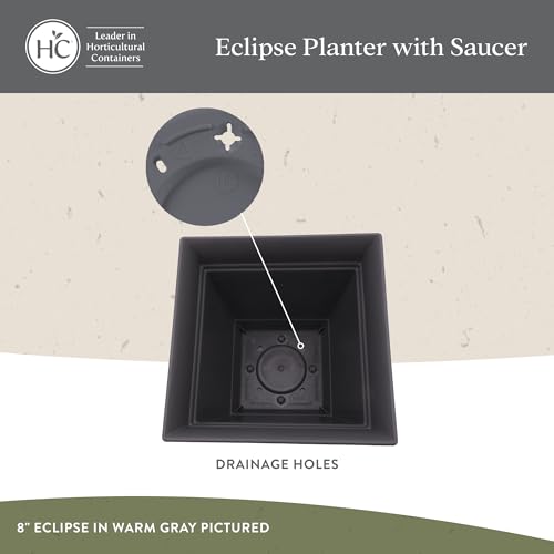 The HC Companies Eclipse Square Planter Pot, 10 Inch, Peridot Green, 2-Pack - color: Peridot Green, size: 10", style: Pack of 2