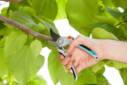 GARDENA (8906) Bypass Garden Pruning Shears, Ergonomic Hand Tools Scissors & Pruners for Heavy Duty Trimming & Cutting of Plants and Twigs, 1" Max Diameter - Made in Germany