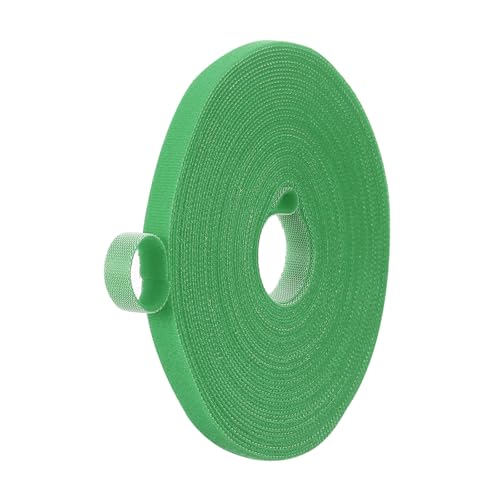 PATIKIL 0.4" x33FT Hook and Loop Tape Double-Sided Nylon Strips Green - color: Green, size: 0.4"x33FT