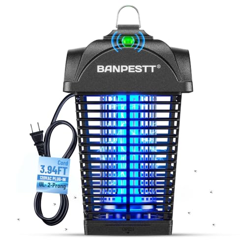 BANPESTT Plug-in Bug Zapper 4000V Indoor/Outdoor Sensor - color: Black