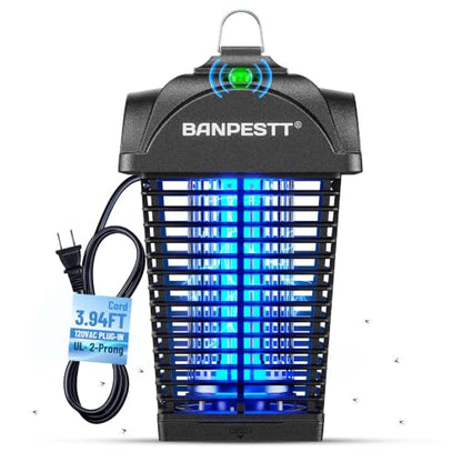 BANPESTT Plug-in Bug Zapper 4000V Indoor/Outdoor Sensor - color: Black