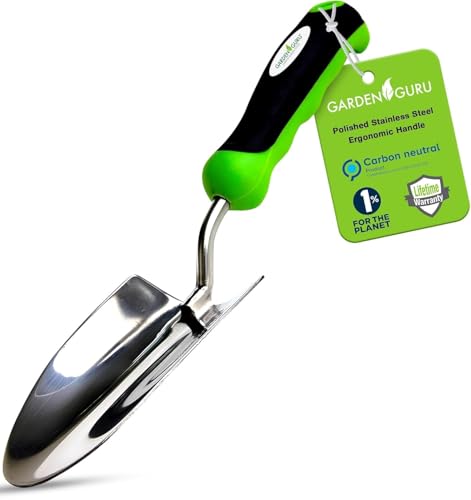 Garden Guru Heavy Duty Garden Trowel Hand Shovel for Gardening - Strong Stainless Steel - Rust Resistant - Ergonomic Grip - for Soil Digging Planting Transplanting Weeding - 1 Case (50 Pcs) - size: 50 Pack, style: Stainless Steel