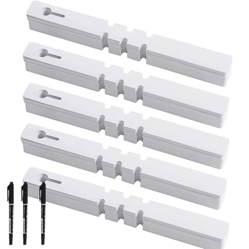 KINJOEK 1800 PCS White Plant Labels, Adjustable PVC Plant Tags Garden Plant Labels - size: 7.87 inch x 0.78 inch