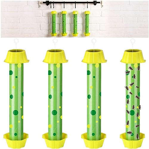 Qualirey 4 Pcs Sticky Fly Trap Fly Stick with Hook, Stylish Style - style: Stylish Style