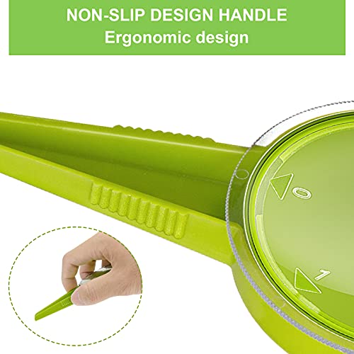 Sowing Seed Dispenser Hand Tool, 6 Pack Handheld Garden Seeder Sower Planter with 5 Dial Settings, Ideal for Small Seeds of Flowers, Vegetables, Outdoor/Indoor（ Light Green）