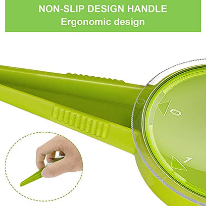 Sowing Seed Dispenser Hand Tool, 6 Pack Handheld Garden Seeder Sower Planter with 5 Dial Settings, Ideal for Small Seeds of Flowers, Vegetables, Outdoor/Indoor（ Light Green）