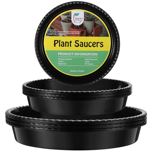 9 Pack of 5''& 7''& 9'' Plant Saucer Drip Trays, Plant Tray for Pots - color: Black, size: 5" 7" 9" Mix