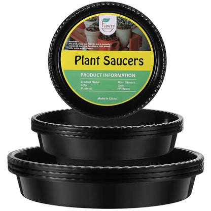 9 Pack of 5''& 7''& 9'' Plant Saucer Drip Trays, Plant Tray for Pots - color: Black, size: 5" 7" 9" Mix