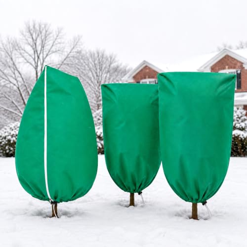 NONMON 2 Packs Plant Covers Freeze Protection 75" X 95" - size: 75" x 95" - 2 Pack