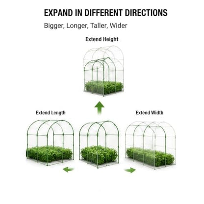 Modular Garden Hoop Extension Kit, Expandable Frame for Garden Cover
