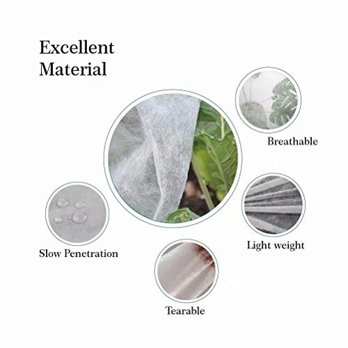Agfabric Plant Covers Freeze Protection Floating Row Covers 7'x50' 0.55oz Plant Covers Row Covers for Vegetables,White - color: White, size: 0.55oz-7'*50'