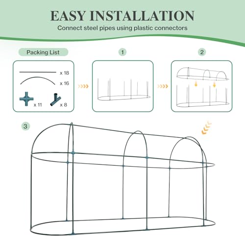 BPS Crop Cages for Garden Plant - size: 10'x3.3'x5'