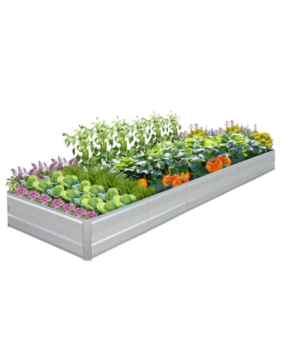 Galvanized Raised Garden Bed Kit, 16x3x1FT Metal Raised Garden Beds for Vegetables - size: 16*3*1FT