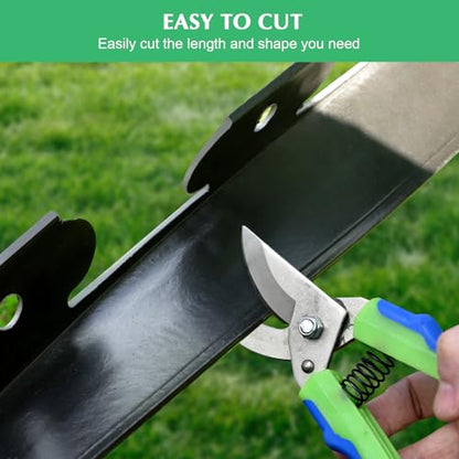 3IN x 50FT Landscape Edging Border with 75 Spikes, Plastic Edging for Landscaping, No Dig Garden Border Edging Kit for Flower Beds, Lawn, Yard, Paver Pathway - size: 3 In x 50 FT