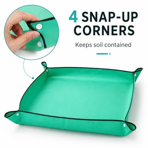 Waterproof Plant Repotting Mat | Mess-Free Indoor Gardening Mat for Succulents & Flower Potting | Foldable Transplanting Potting Mat, for Plant Lovers