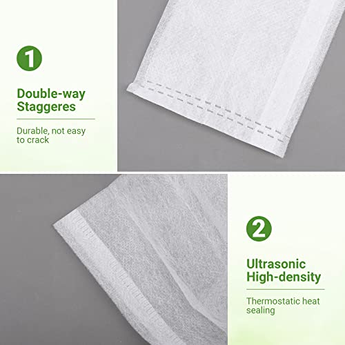 GREANER 400 PCS Nursery Bags - 5.5"x6.3", Biodegradable Plant Starter Bags, Thickened Non-Woven Biodegradable Plant Pots for Plant, Seedling, Garden, Flower, Vegetable, Indoors and Outdoor Use - size: 5.5"x6.3"/400pcs