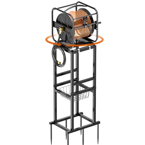 SPECILITE Garden Water Hose Reel, 95-195FT Capacity for Yard, Farm & Ranch - size: 95-195FT Capacity