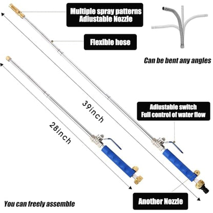 Power Washer Hose Attachment, Pressure Washer Wand Nozzle for Garden Hose - color: Blue