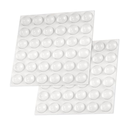 72-Piece Clear Rubber Feet Adhesive Cabinet Bumper Plant Risers