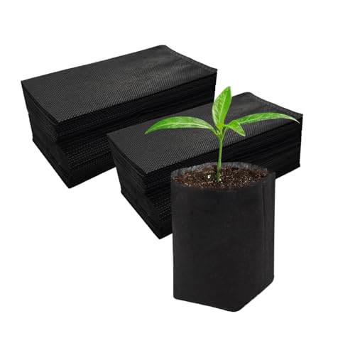 Belit 0.2 Gallon Nursery Growing Bags, 100 Pcs Non-Woven Plant Bag for Gardening, Potato, Flower, Tomato Plant Starts - size: 0.2 Gallon /100Pcs