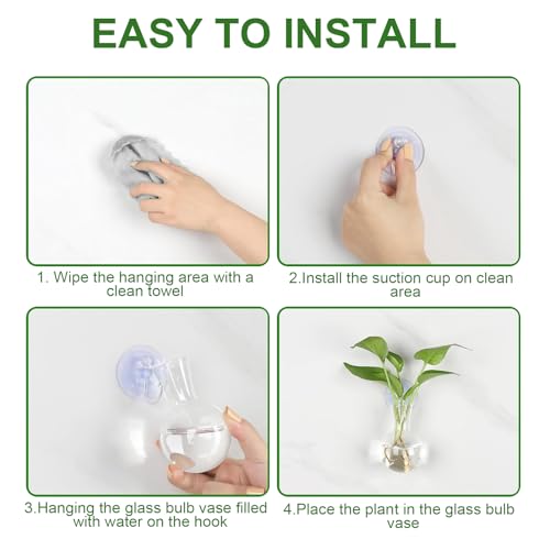 4 Pack Window Propagation Stations, Plastic Plant Terrarium Vases - size: 4 Pcs