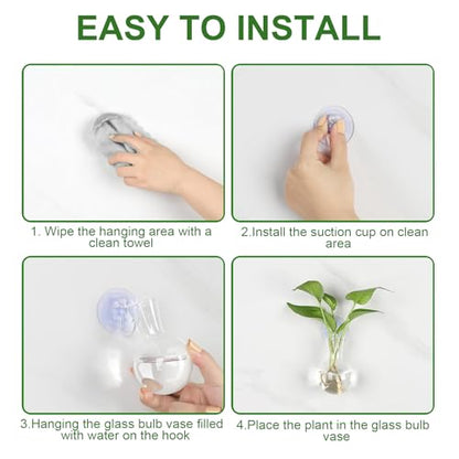 4 Pack Window Propagation Stations, Plastic Plant Terrarium Vases - size: 4 Pcs