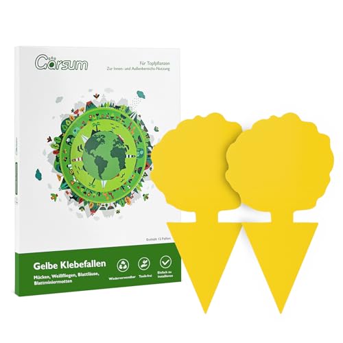 Garsum Fruit Fly Trap 18 Pcs Yellow Sticky Fungus Gnat Killer for Indoor and Outdoor Plant Insect Catcher for White Flies,Mosquitos,Fungus Gnats,Flying Insects - color: 18 PCS-Poplar