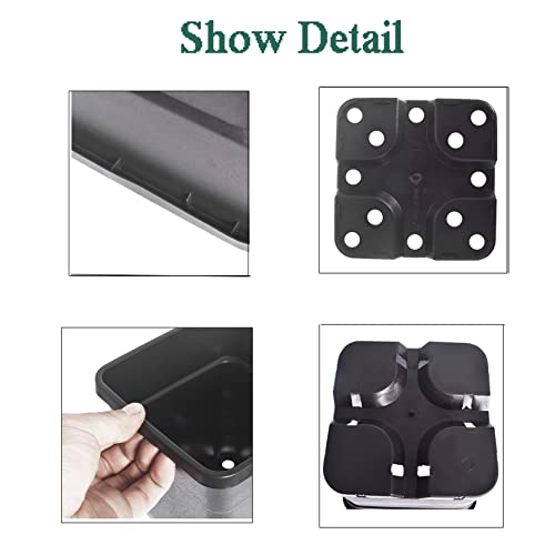 10-Pack 7 Gallon Square Plant Nursery Pot Black Nursery Container (7 Gallon) - size: 7 Gallon