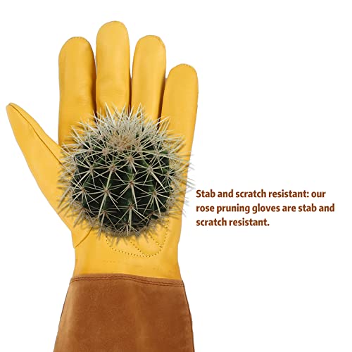 Rose Pruning Gloves for Women/Men，Long gardening Gloves Roses/Gardening/Logging/Farm/Cactus - size: Large