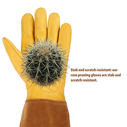 Rose Pruning Gloves for Women/Men，Long gardening Gloves Roses/Gardening/Logging/Farm/Cactus - size: Large