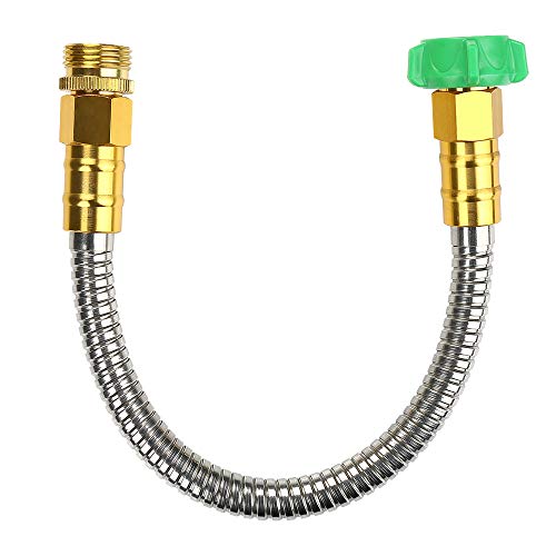 Beaulife New 304 Stainless Steel Metal Garden Hose with Nozzle-Flexible, Portable & Lightweight (1 foot) - size: 1 foot