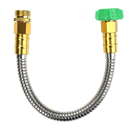 Beaulife New 304 Stainless Steel Metal Garden Hose with Nozzle-Flexible, Portable & Lightweight (1 foot) - size: 1 foot