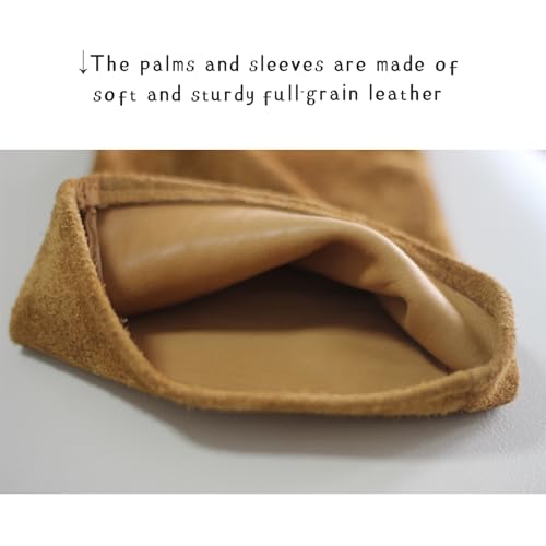 [Clearance promotion] Long Gardening Gloves for Women/Men-Thorn Proof Rose Pruning Gloves, Leather work Gauntlet - size: X-Large