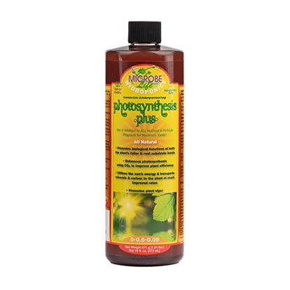 Microbe Life Hydroponics Premium Photosynthesis Plus to Grow Fruits, Vegetables, and Herbs, The Best Professional Big Bud Grow, Use with Any Feeding Systems Including Hydroponics or Soil, 16 Ounces - size: 0.125 Gallons