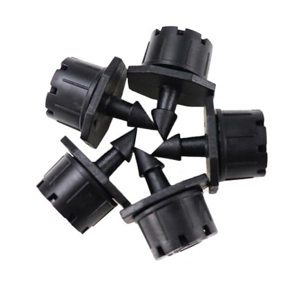 200 Pcs Adjustable Irrigation Drippers Sprinklers, Universal 1/4" Irrigation Micro Drip Emitters 8-Hole 360 Degree Watering Sprinkler for 4mm/7mm Garden Tube Watering System(Black) - color: Black-200Pcs
