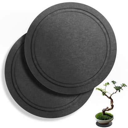 Augshy Plant Saucers, 2 Pack 10 Inch Diatomaceous Earth Instant Dry Tray - size: 10 Inch