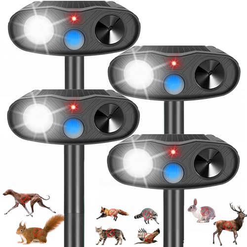 2026 Solar Ultrasonic Animal Repellent Sonic Fortress Pro Deer Repellent
