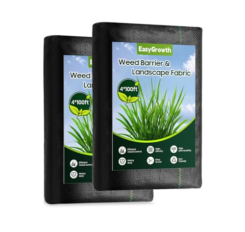 Weed Barrier Landscape Fabric, Black, 4ft x 100ft