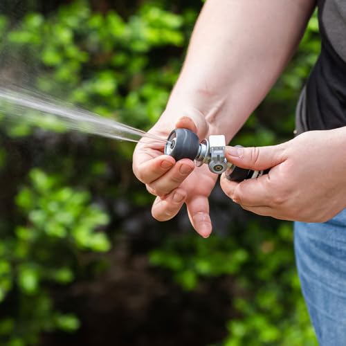 Garden Hose Reel Retractable 1/2" x 65ft Wall Mounted Hose Reel Automatic Rewind, Any Length Lock with 9 Patterns Sprayer Nozzle, Quick Connector and Adjustable shot Nozzle-Seaweed Green - color: Seaweed Green, size: 65ft