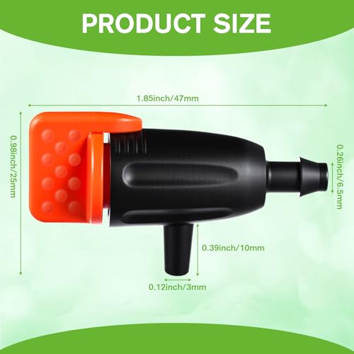 Garden Irrigation Dripper 50 Pack Adjustable Drip Emitters Garden Watering 1/4 Inch Dripper Sprinkler for 4mm/7mm Hose for Home Plants Lawn Flower Irrigation System