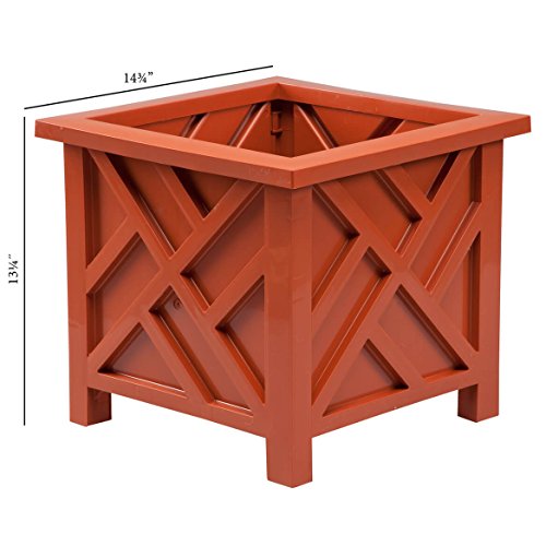 Miles Kimball Terra Cotta Chippendale Planter - color: Terra Cotta
