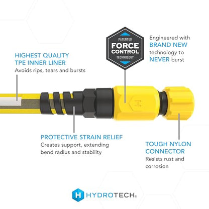 HydroTech FLATJACKET Lightweight Garden Hose 5/8 in x 100 ft, Yellow - size: 100 Feet