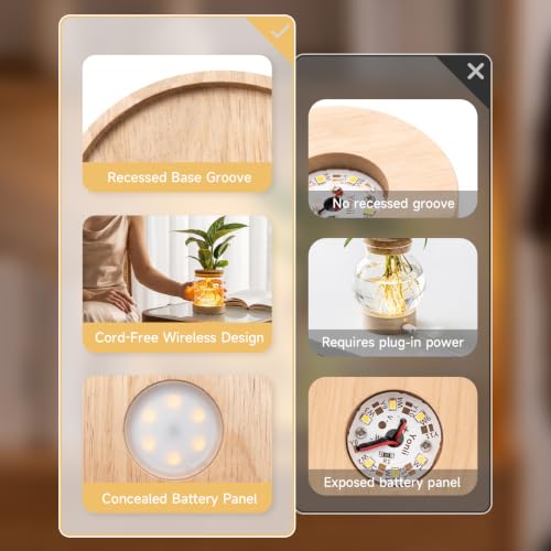 Plant Propagation Station with Wooden Saucer, Glass Terrarium with Dimmable Function Hydroponic Container Vase Jars Gardening Gifts for Mom Women Plant Lovers(4 Pack) - color: 4 Pack Cylindrical